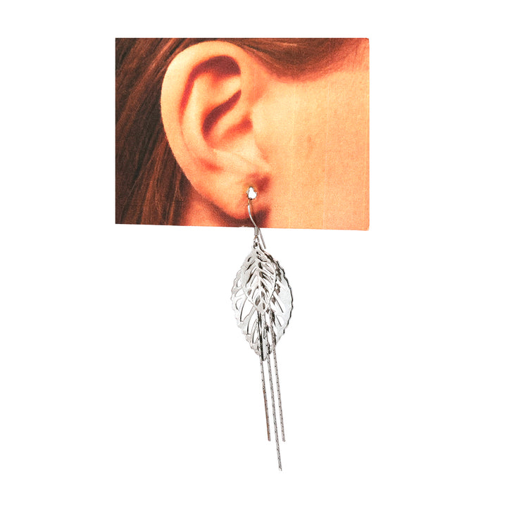 Silver Silver – Leaf Filigree Tassel Design
