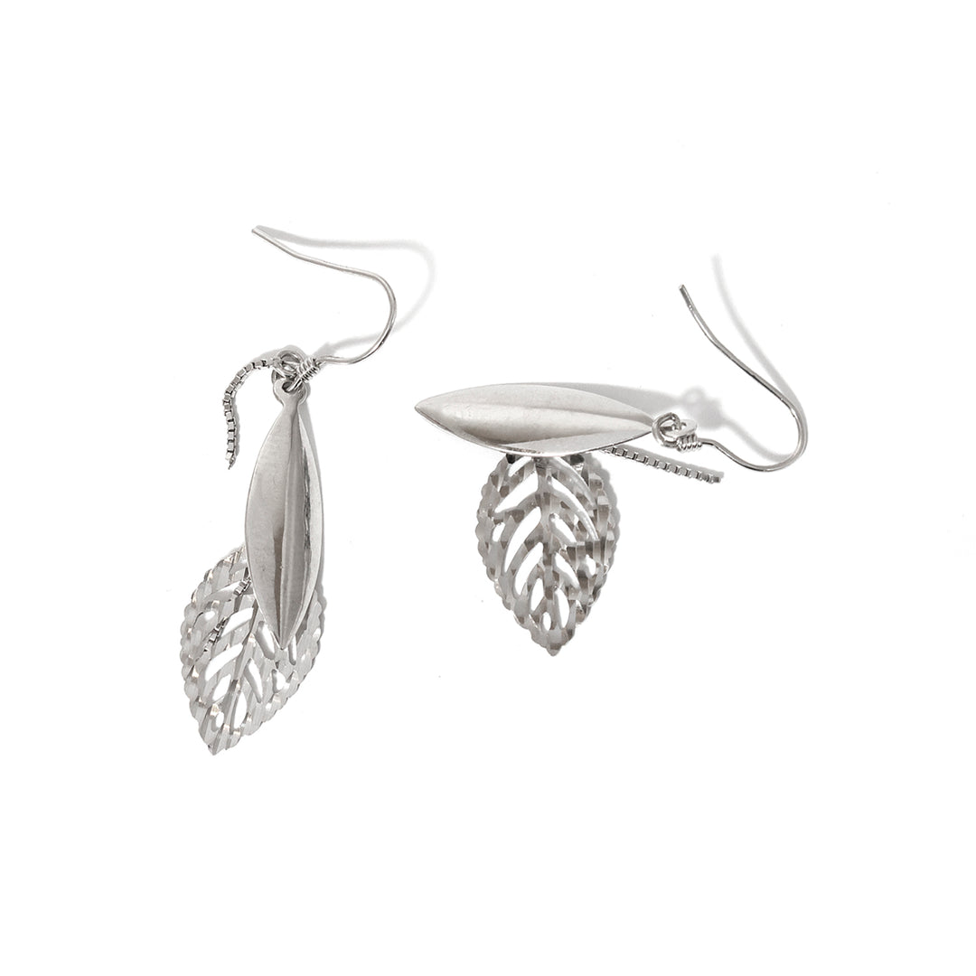 Silver Silver – Double Leaf Drop Design