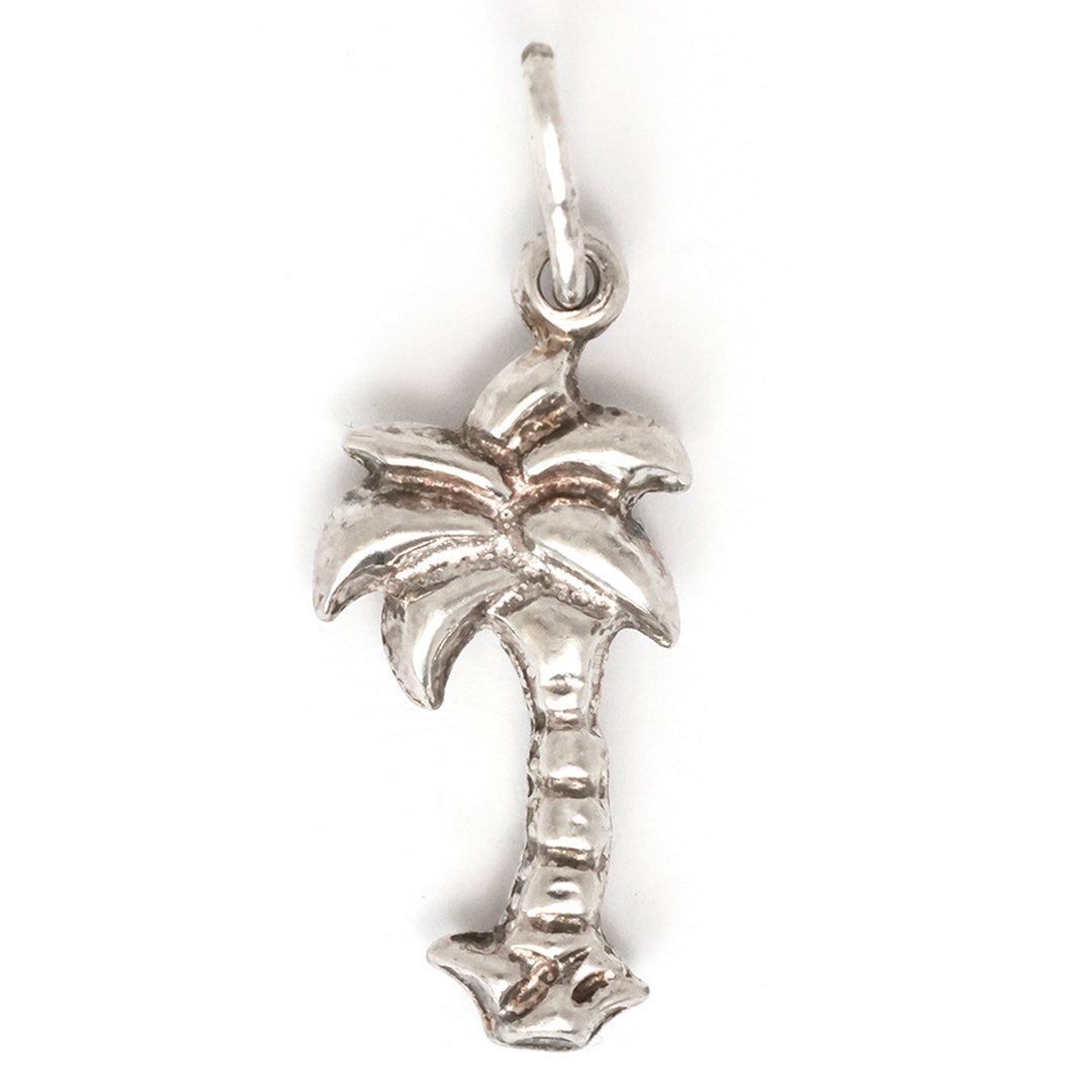 فضة palm tree معلقة on white background