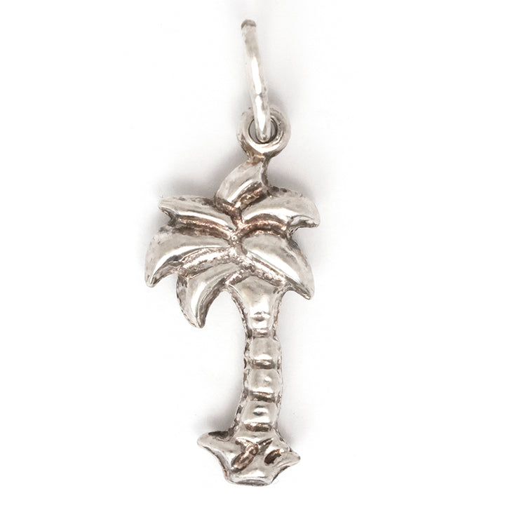 فضة palm tree معلقة on white background