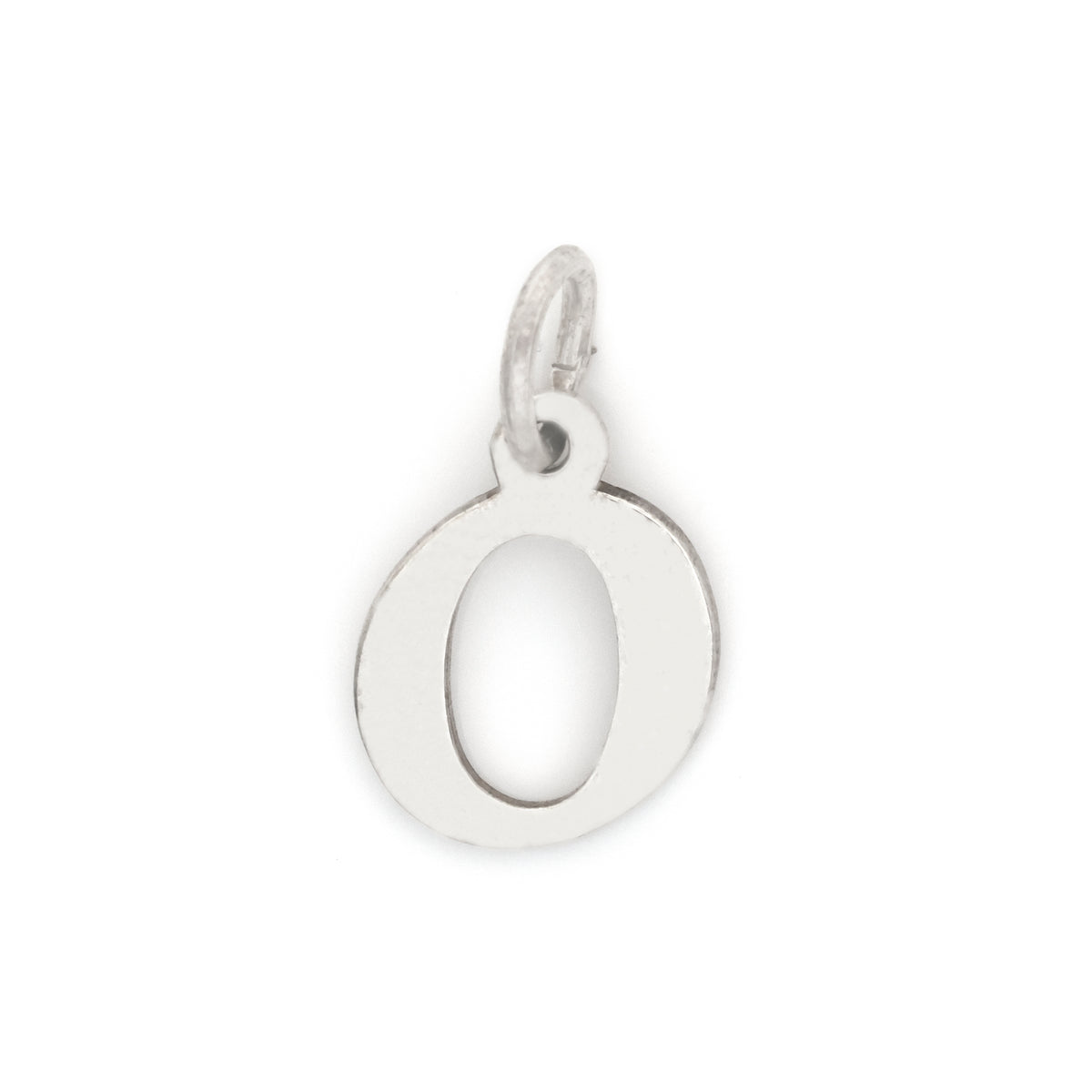 Silver pendant with a circular design on a white background