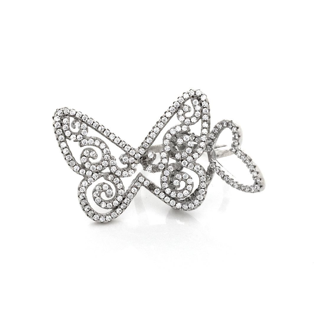Silver Ring – Butterfly Filigree