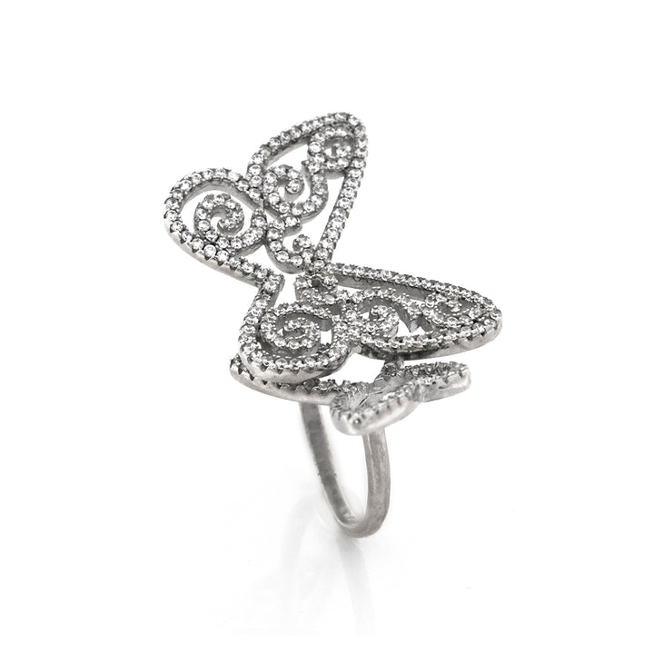 Silver Ring – Butterfly Filigree