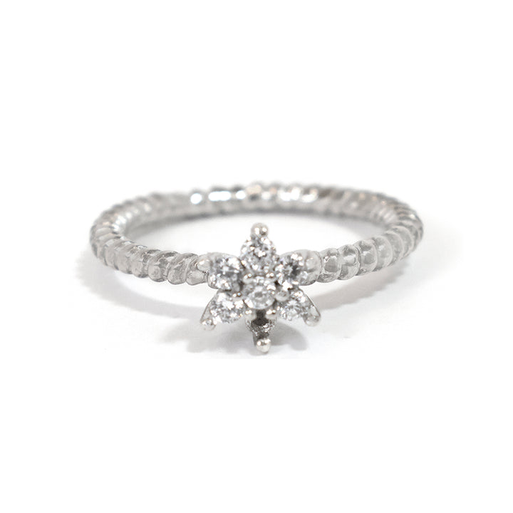 Silver Ring – Triple Band Crown Setting