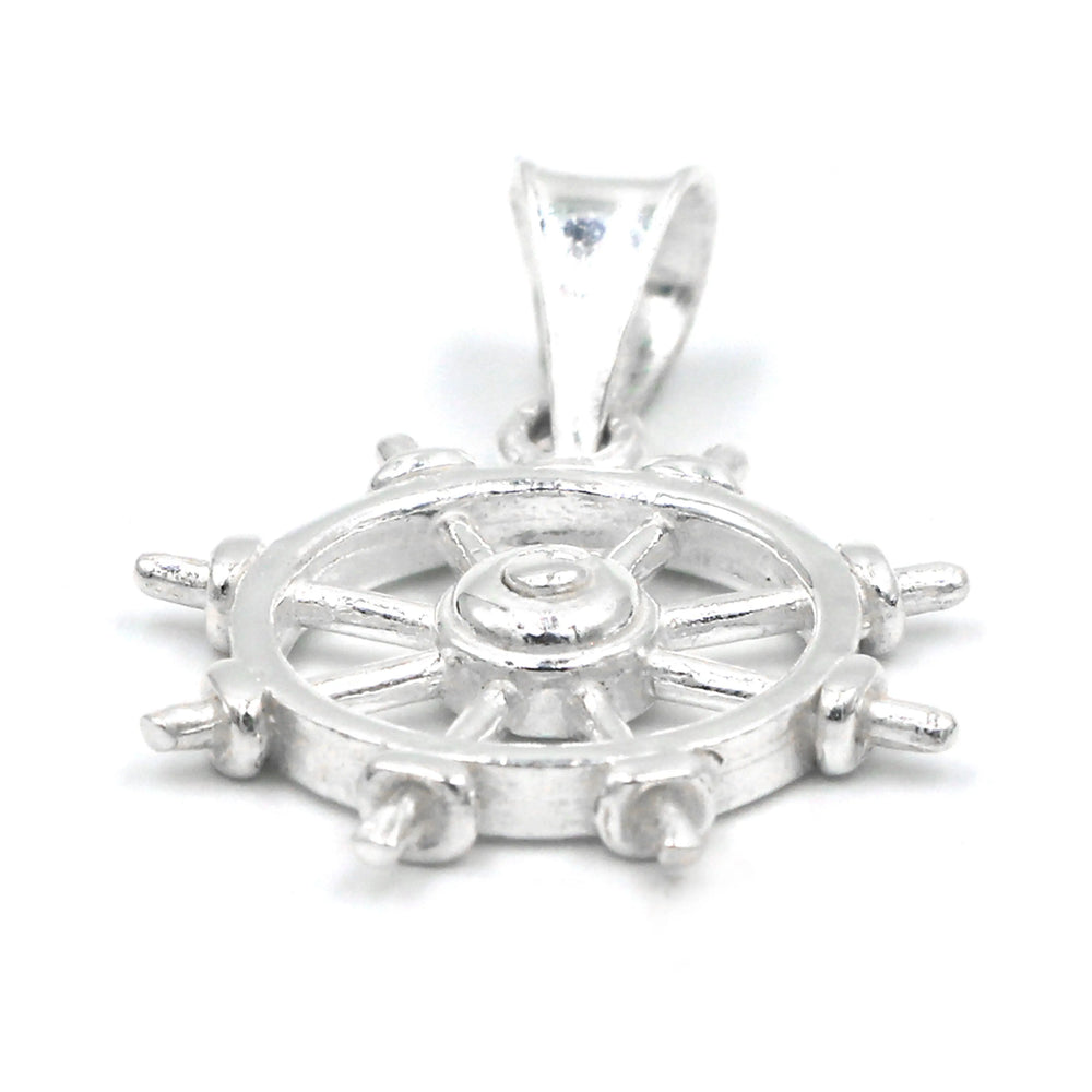 Silver Dharma Wheel Pendant Al Fanan Jewellery