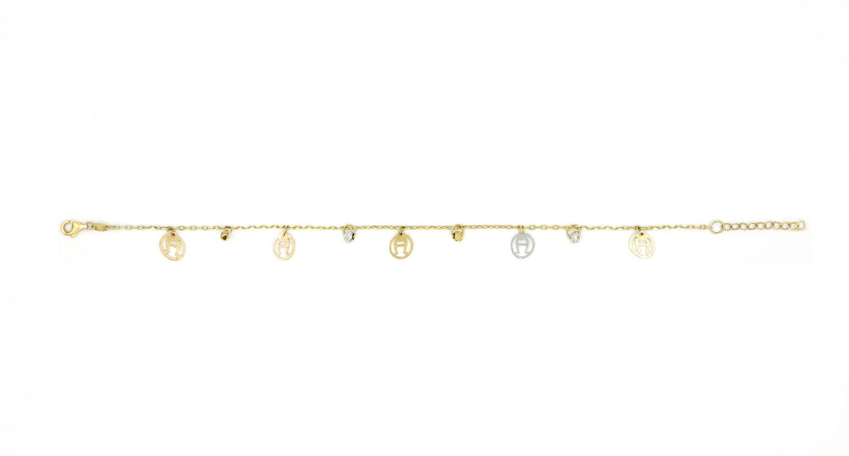 18K Charms Bracelet with Mini Beads
