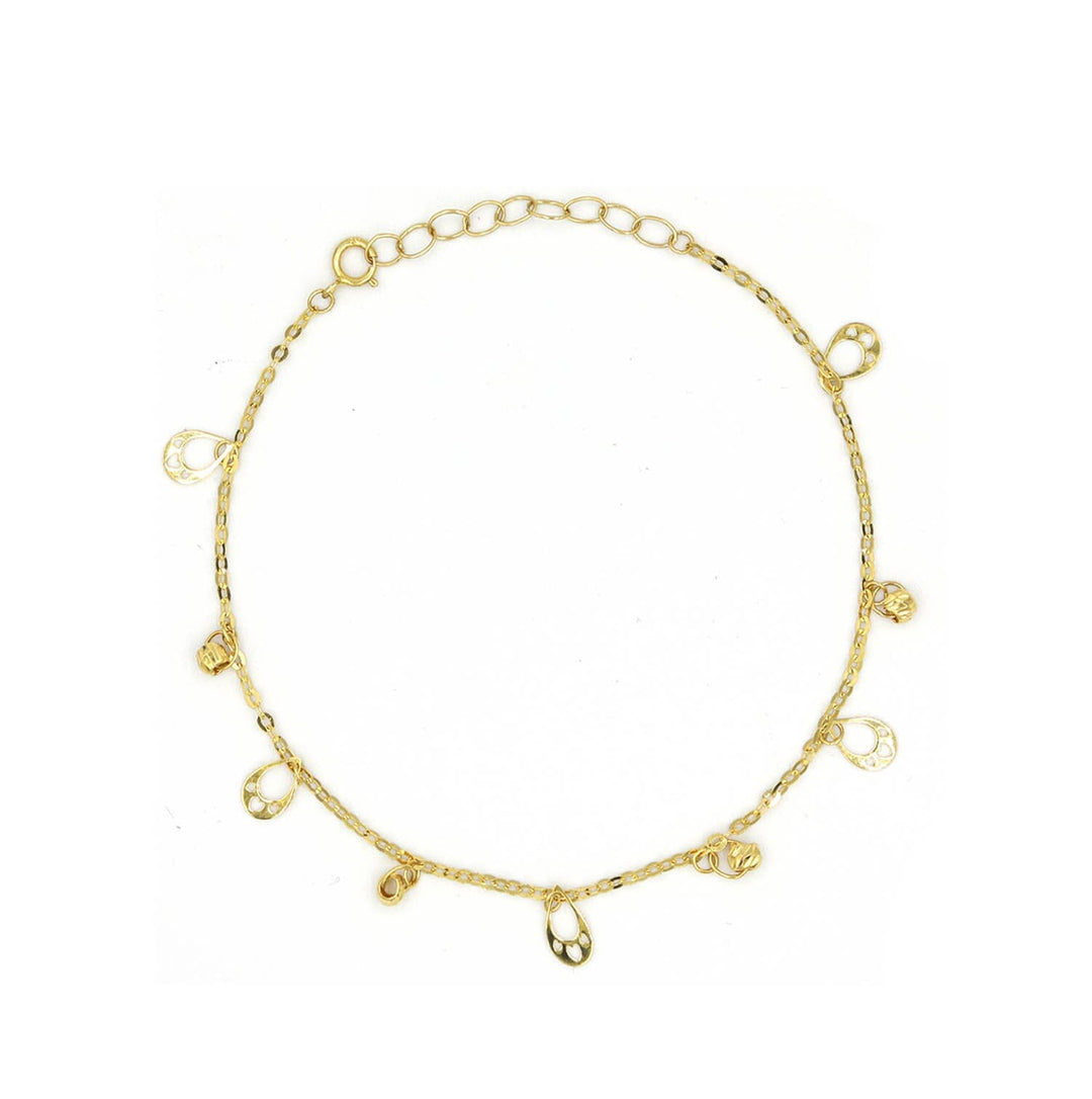 18K Charms Bracelet with Mini Beads