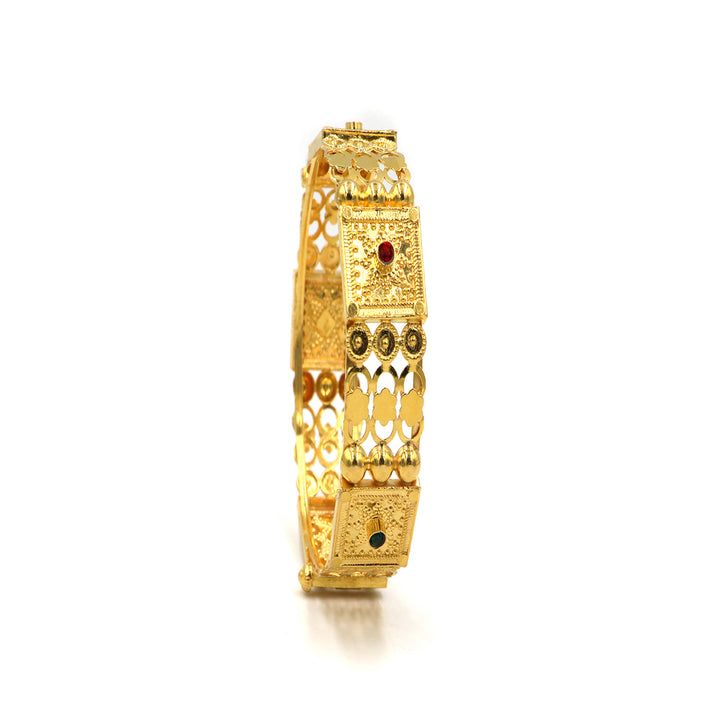 21K Yellow Gold Jadtar Bangles