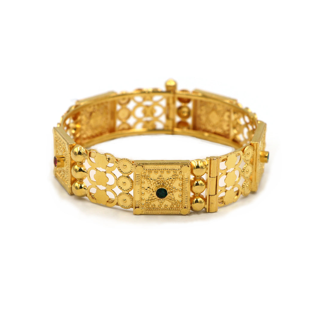 21K Yellow Gold Jadtar Bangles