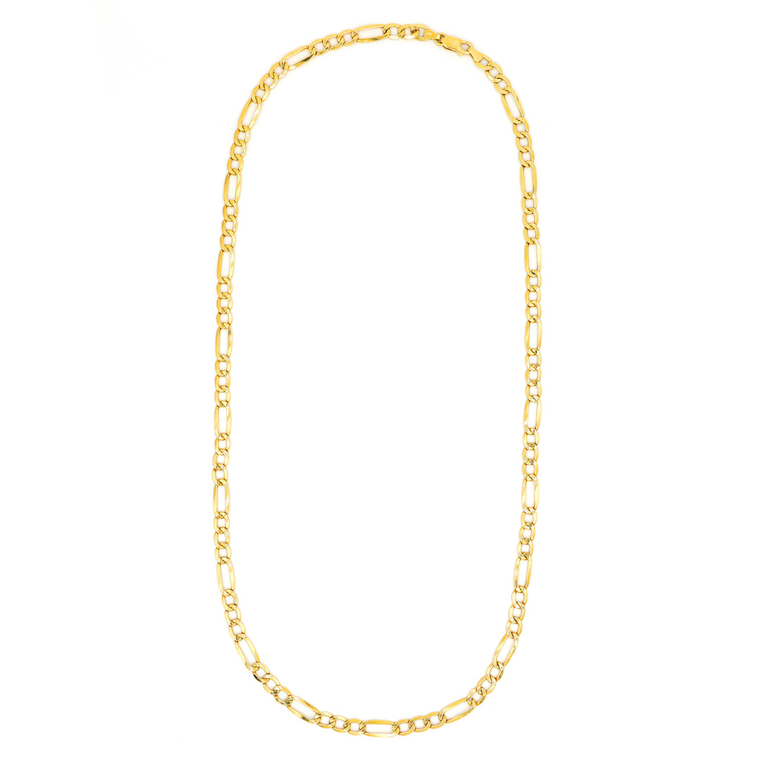 Stylish 18K Gold Figaro Chain Necklace