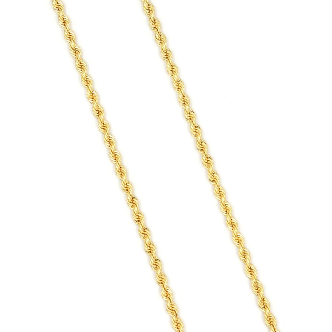 Stylish 18K Gold Rope Chain Necklace