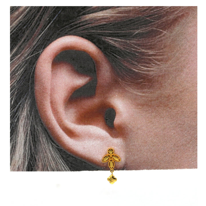 21K Earrings AFE00074 - Al Fanan Jewellery