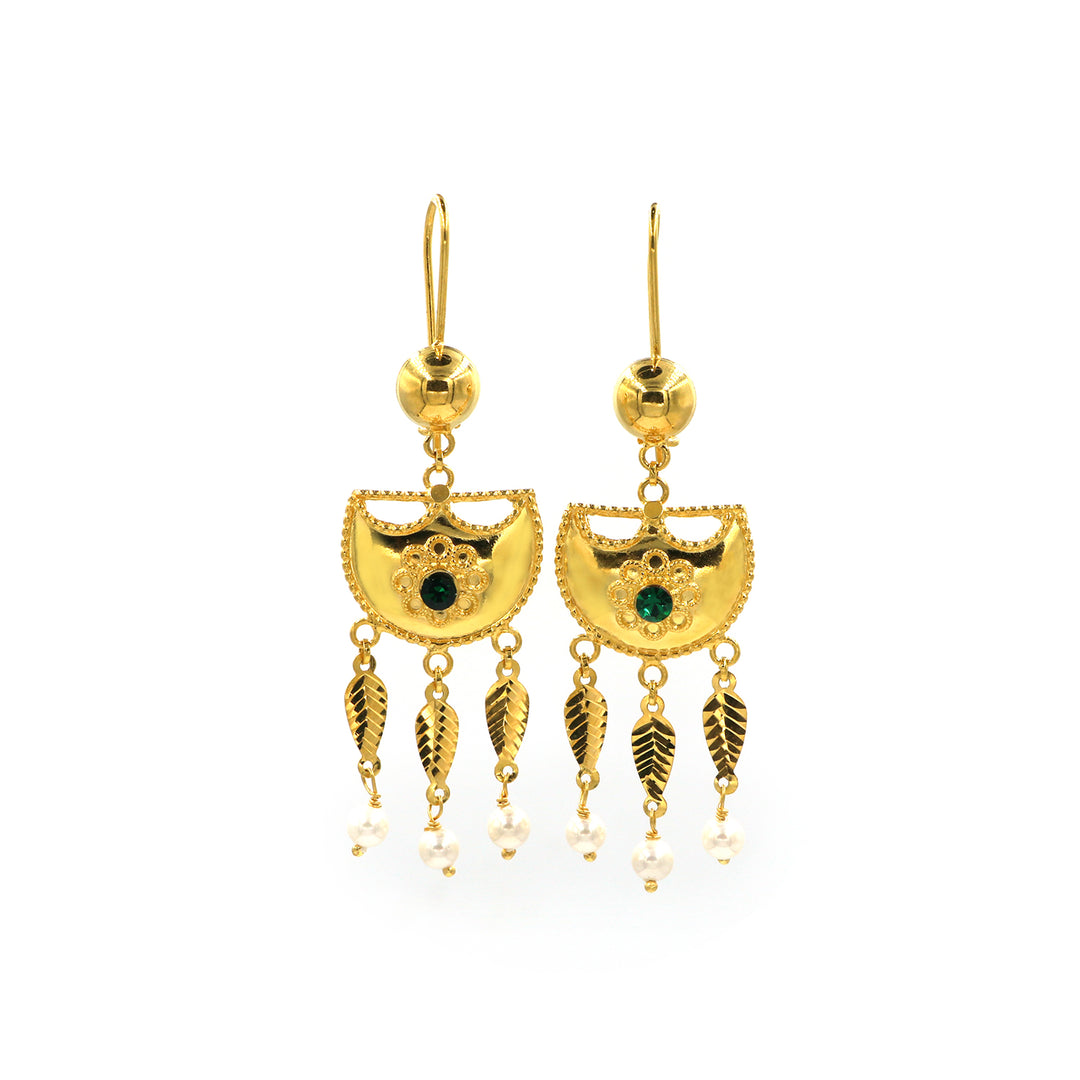 21K Gold Earrings No Making Charges AFE01509