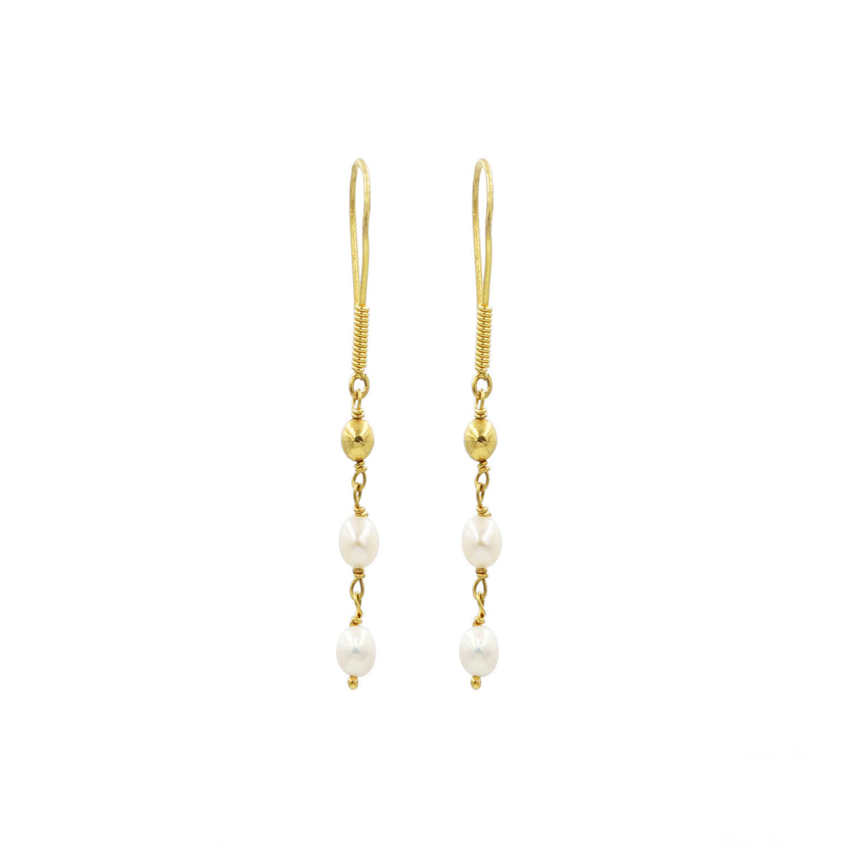 21K Earrings AFE03201 - Al Fanan Jewellery