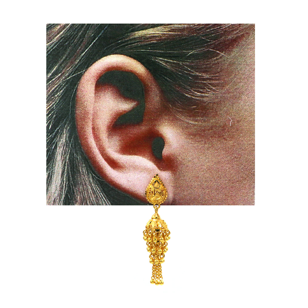 22K Gold Earrings AFE03428 GoldGift