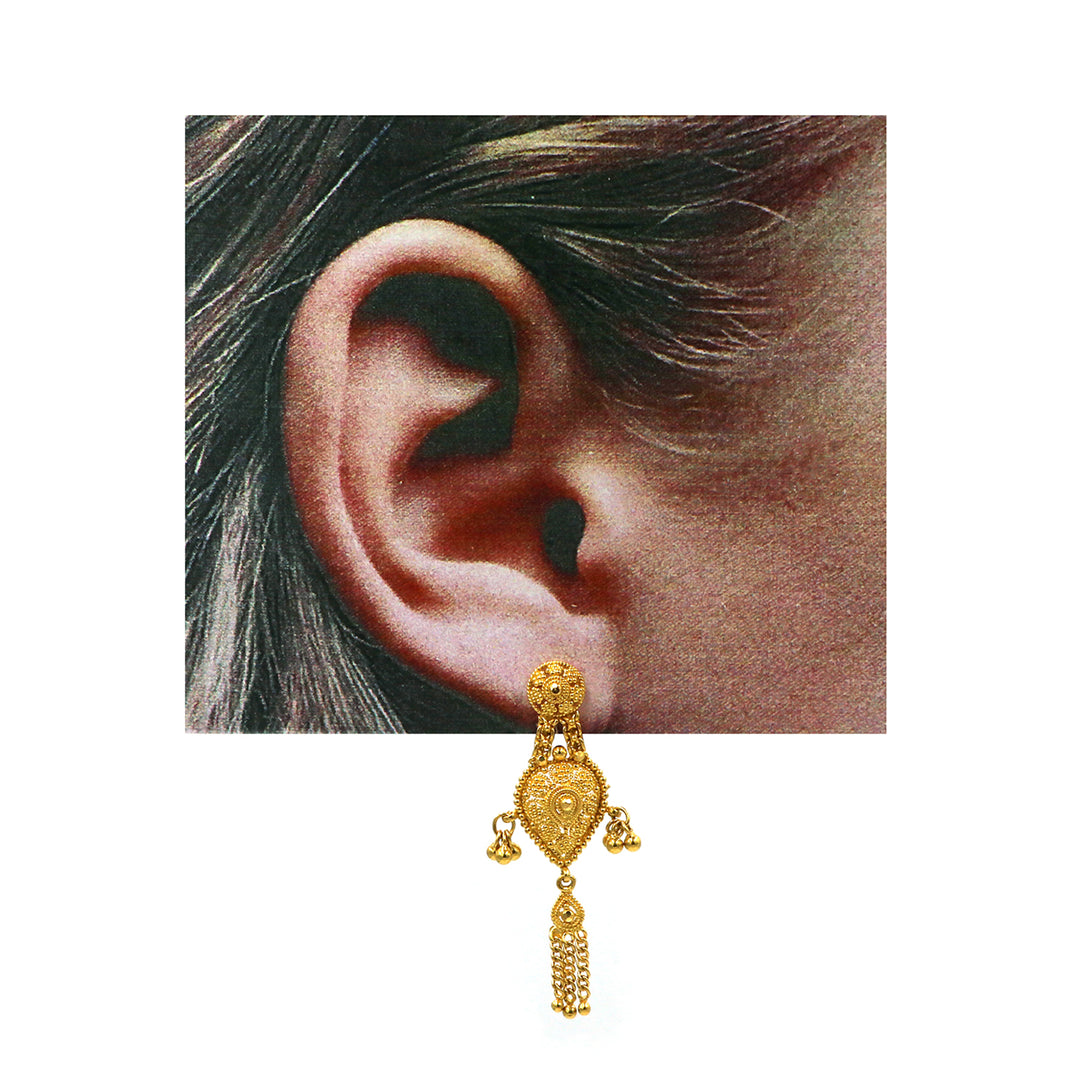 22K Gold Earrings AFE04080 GoldGift