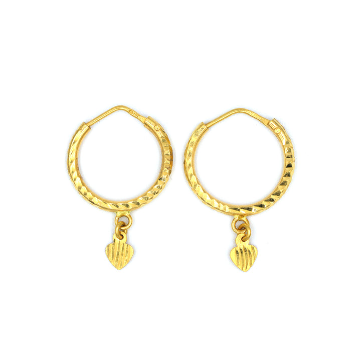 22K Gold Earrings AFE04609 GoldGift