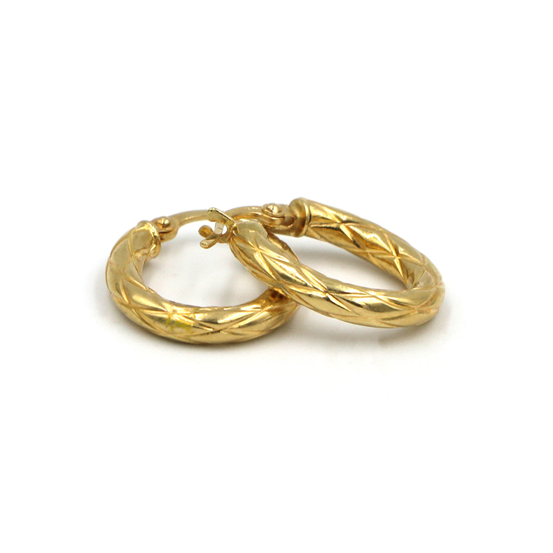 18K Gold Earrings AFE06001