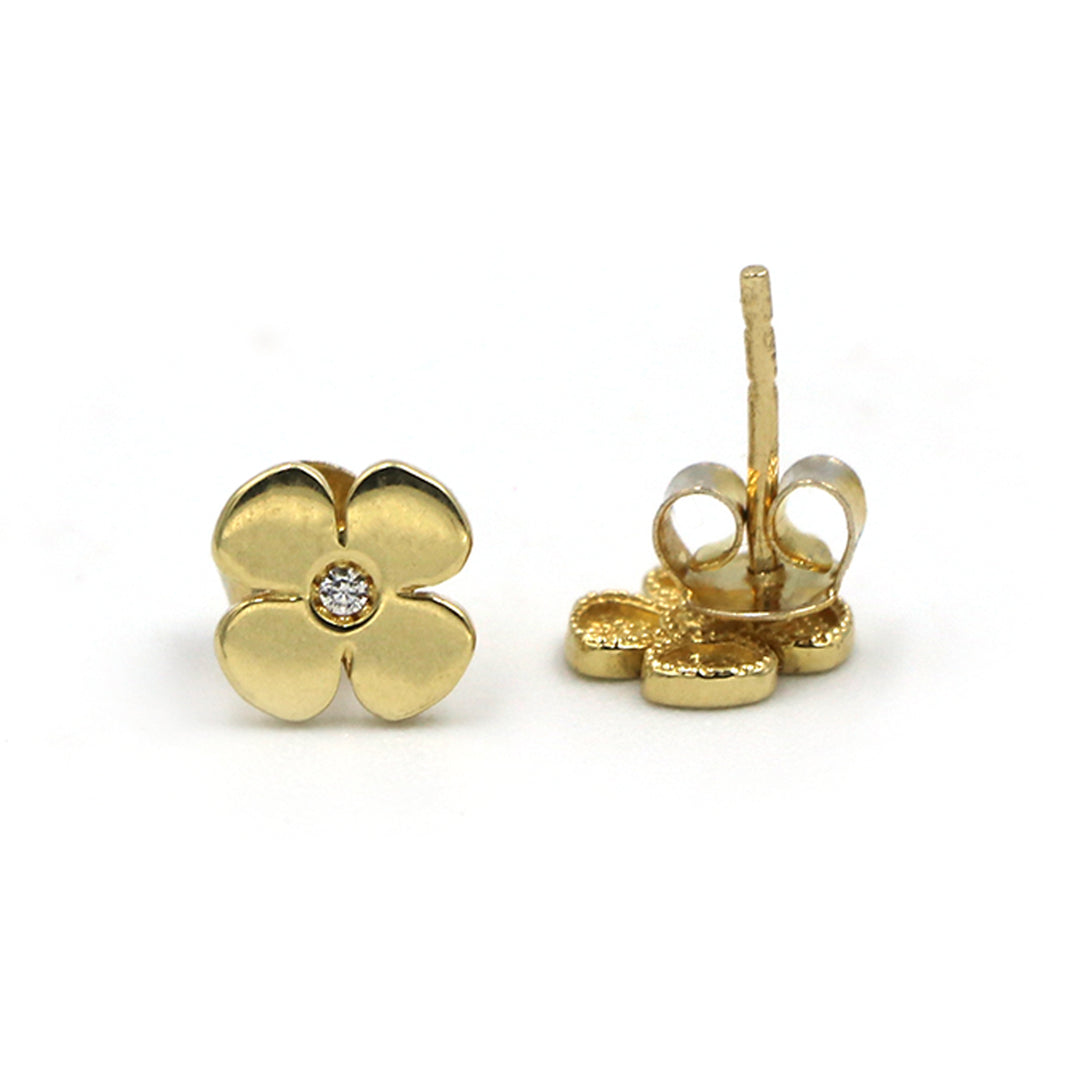 18K Gold Earrings AFE06193