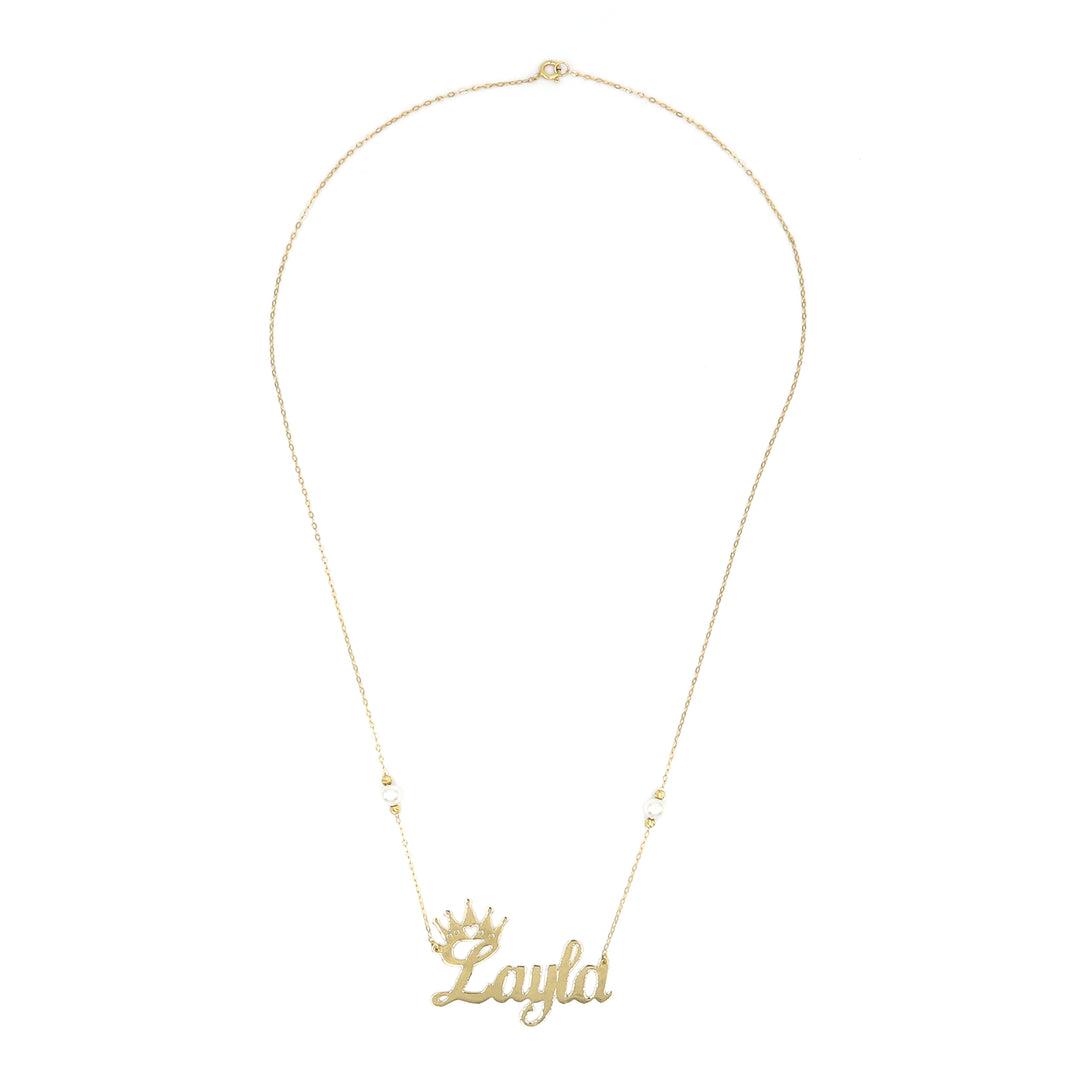 18K Gold Layla Name Necklace