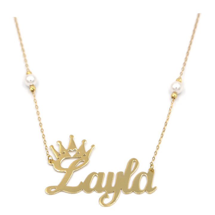 18K Gold Layla Name Necklace