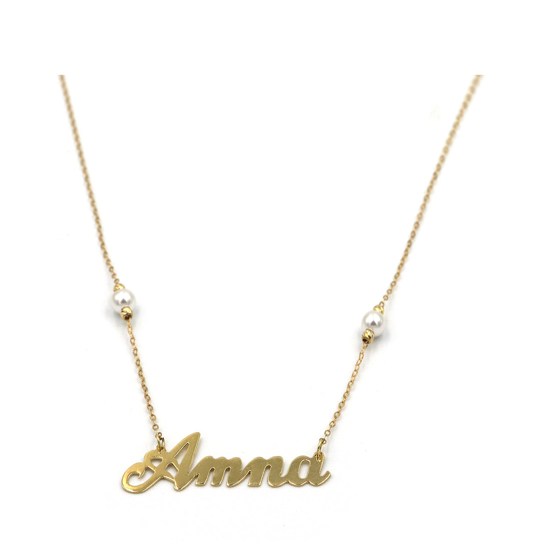 18K AMNA Name Necklace GoldGift