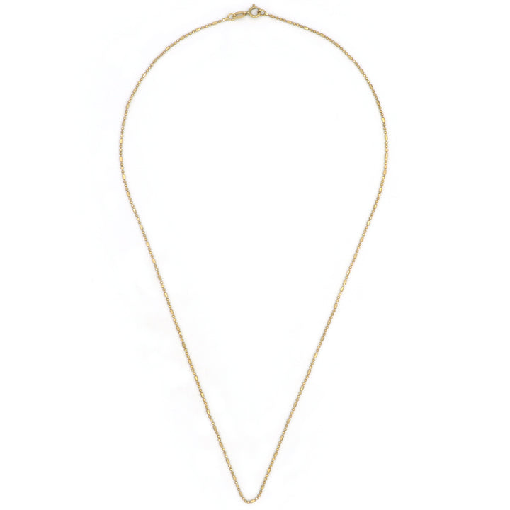 Trendy 18K Gold Beads & Bar Chain Necklace - 16 Inch