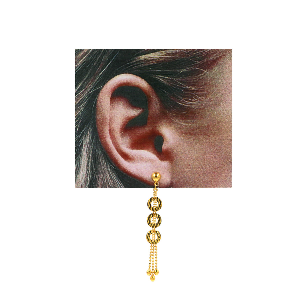 22K Gold Earrings Bracelet