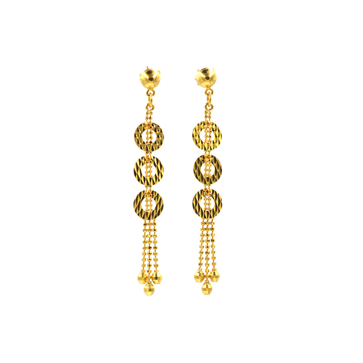 22K Gold Earrings Bracelet