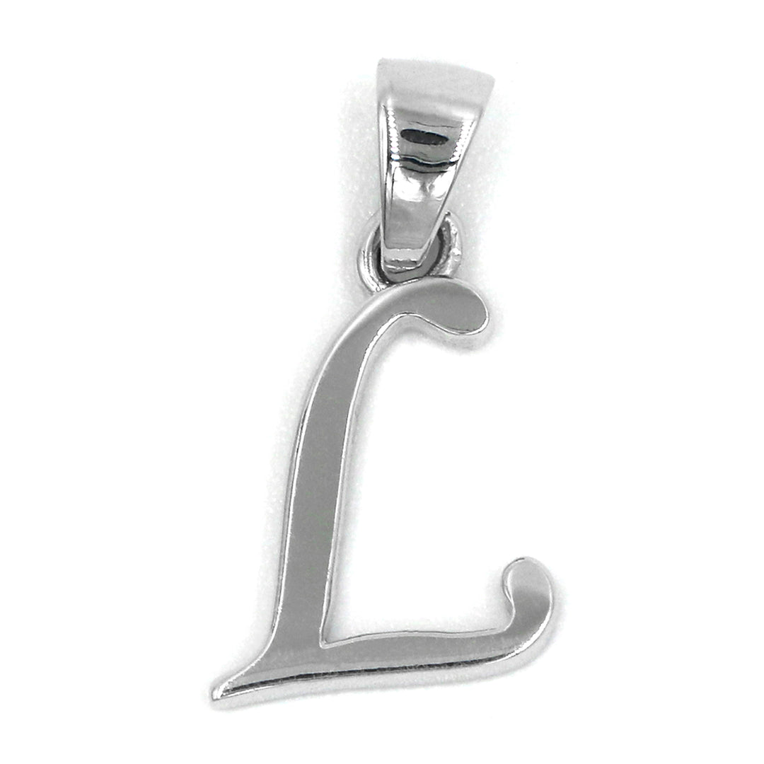 Silver Letter L Pendant Al Fanan Jewellery